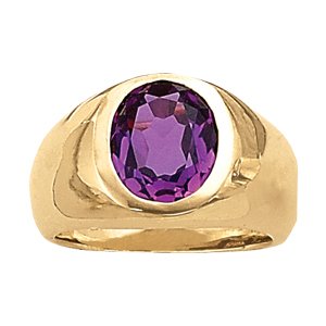 Men'S Oval Cabochon Gemstone Ring