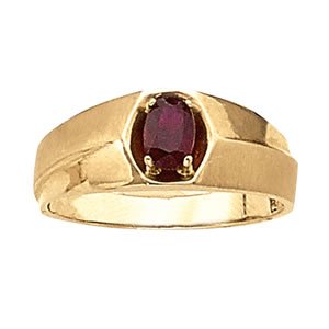 Men'S Oval Gemstone Ring