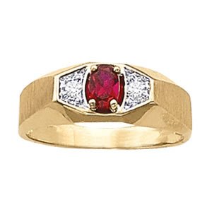 Men'S Oval Gemstone Ring