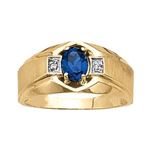 Men'S Oval Gemstone Ring