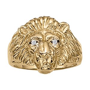 Men'S Lion'S Head Ring
