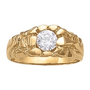 Men'S Solitaire Nugget Ring