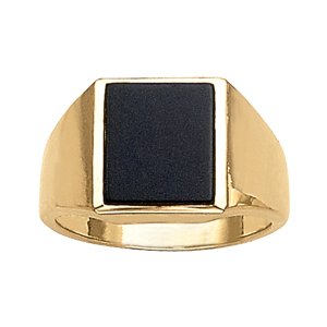 Men'S Square Onyx Ring
