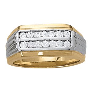 Channel Set Men'S Ring