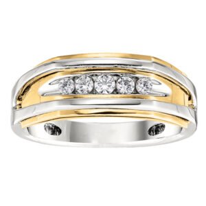 GENTS 5 STONE DIA WEDDING BANDS