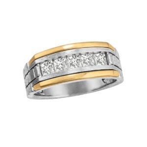 BREAKDOWN GENTS DIA WEDDING BANDS