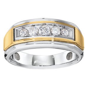 Gents' Cluster Wedding Ring