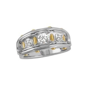 3-Stone Gents' Wedding Bands