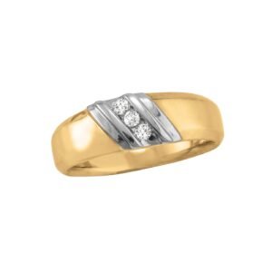 GENTS DIA WED BAND SATIN FINISH