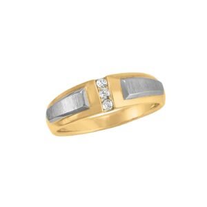 GENTS DIA WED BAND SATIN FINISH