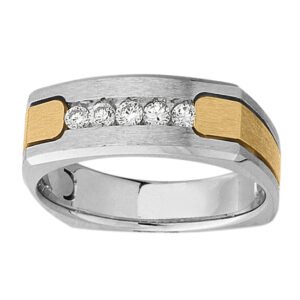 GENTS DIA BAND SATIN FINISH ACCENT