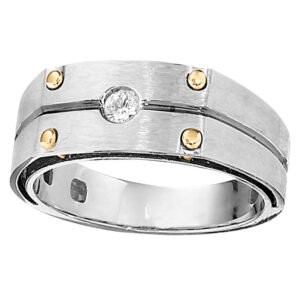 GENTS DIA SOLITAIRE W/ Y ACCENT