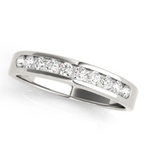 Round Channel Set Wedding Band