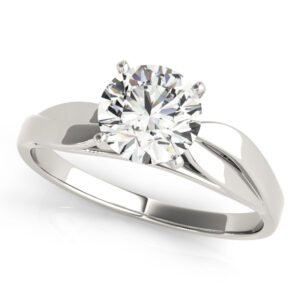 Solitaire Split Shank Engagement Ring