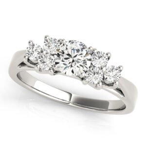 Cluster Side Trellis Engagement Ring