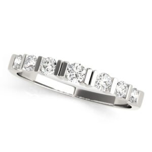 Single Row Bar Set Wedding Band