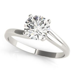 Solitaire Swirl Engagement Ring