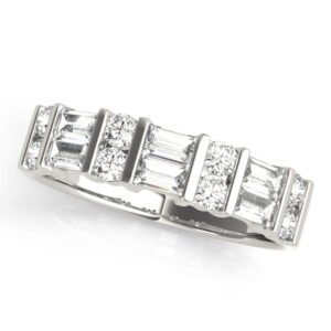 Fancy Shape Baguette Bar Set Wedding Bands