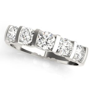 5-Stone Bar Set Wedding Band