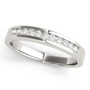 Single Row Channel Set Wedding Band