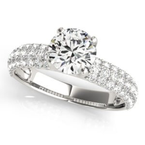Round Pavé Engagement Ring