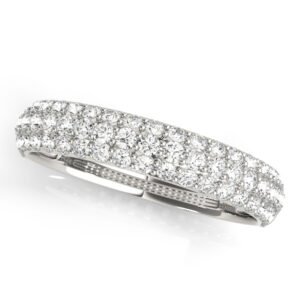 Multirow Pavé Wedding Band