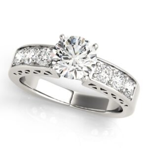 Channel Set Single Row Engagement Ring