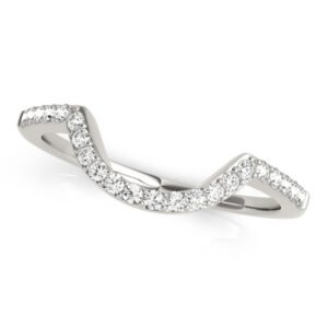 Prong Set Curved Wedding Band