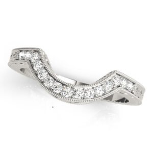 Antique Milgrain Curved Wedding Band
