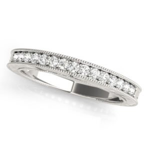 Channel Set Filigree Wedding Band