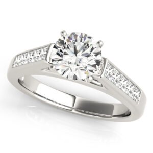 Single Row Fancy Shape Princess Cut Engagement Ring