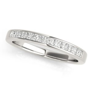 Channel Set Princess Cut Wedding Band
