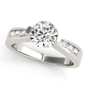 Channel Set Single Row Engagement Ring