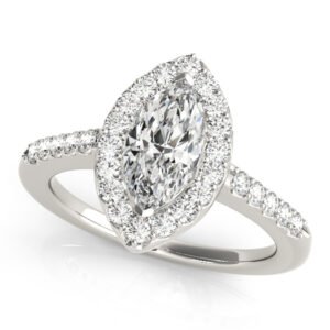 Marquise Halo Engagement Rings