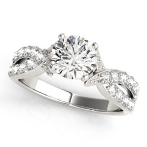 Multirow Twisted Shank Engagement Ring