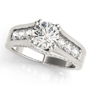 Channel Set Single Row Engagement Ring