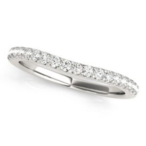 U-Prong Curved Wedding Band