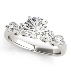 Single Row Prong Set Engagement Rings