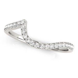 Split Prong Curved Wedding Bands