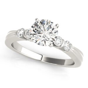 Single Row Prong Set Engagement Rings