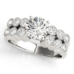 Multirow Milgrain Engagement Rings