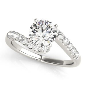 Bypass Split Prong Engagement Rings