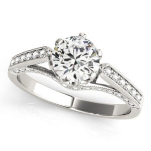 ENGAGEMENT RINGS SINGLE ROW PRONG