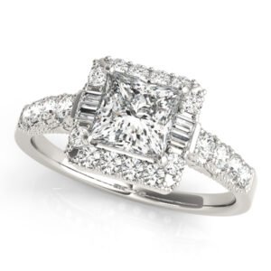 Milgrain Halo Engagement Rings
