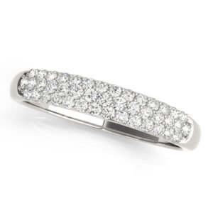 Multirow Pavé Wedding Band