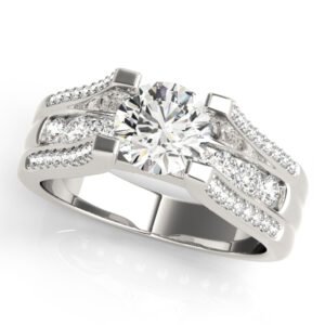 Multirow Cathedral Engagement Ring