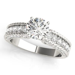 Channel Set Single Row Engagement Ring