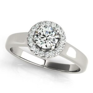 Round Halo Engagement Ring