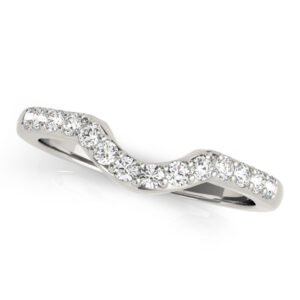Shared Prong Curved Wedding Bands