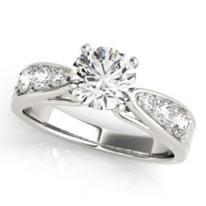 Channel Set Single Row Engagement Ring